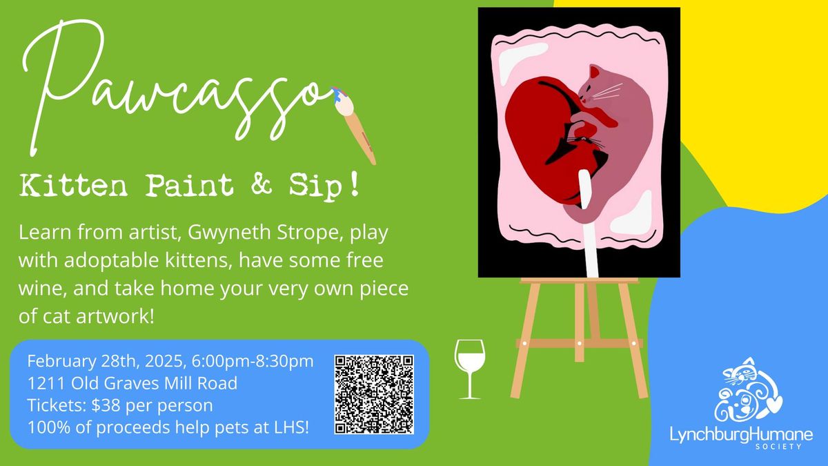 Pawcasso, Kitten Paint & Sip!