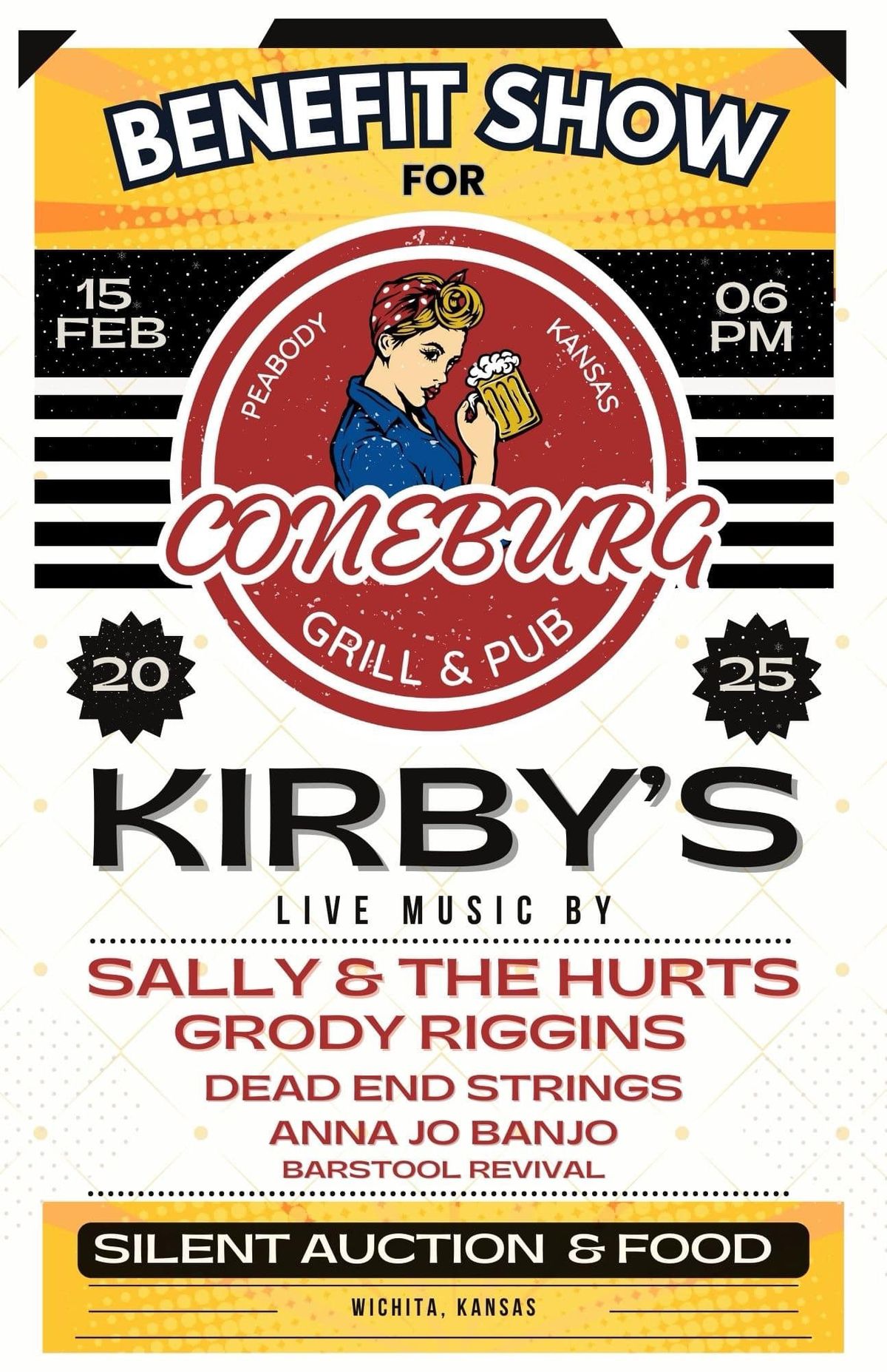 Benefit show for the Coneburg Grill & Pub @ Kirby\u2019s, Wichita