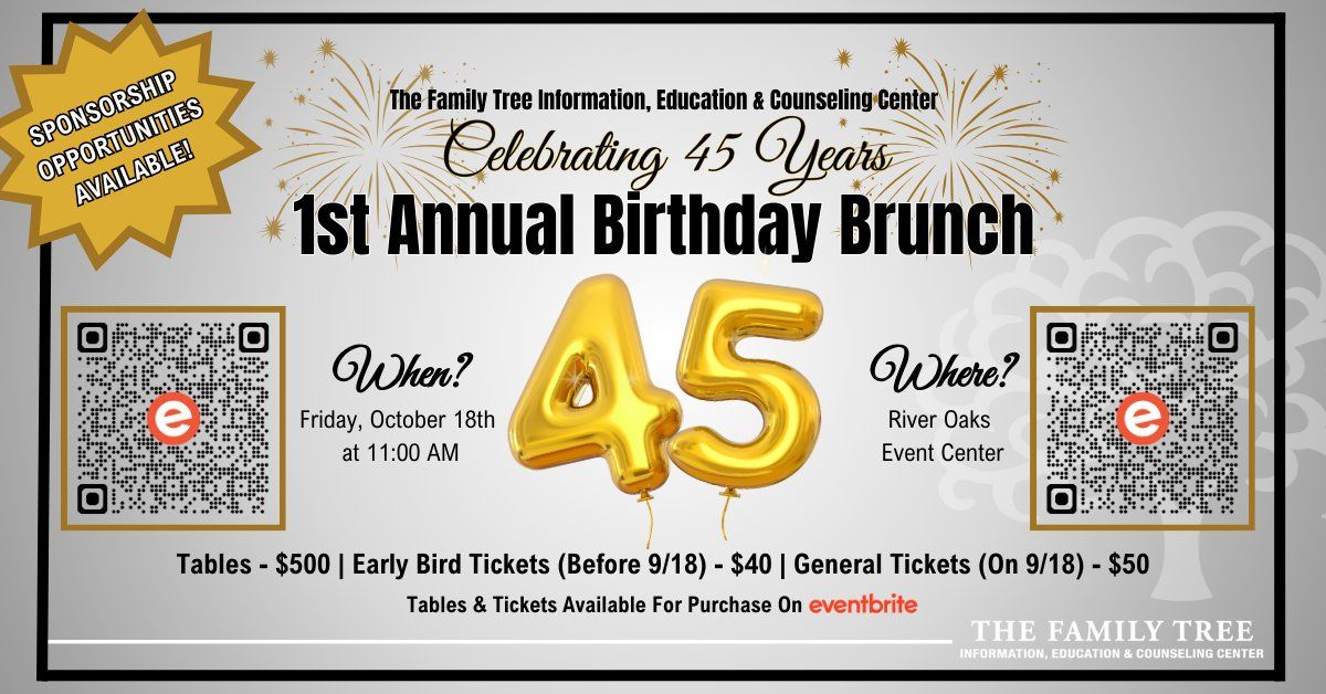 Celebrating 45 Years: The Family Tree's 1st Annual Brunch