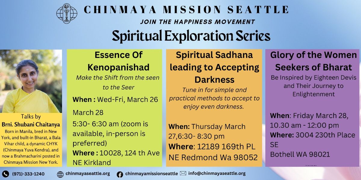 Spiritual Exploration Series with Brni. Shubani Chaitanya