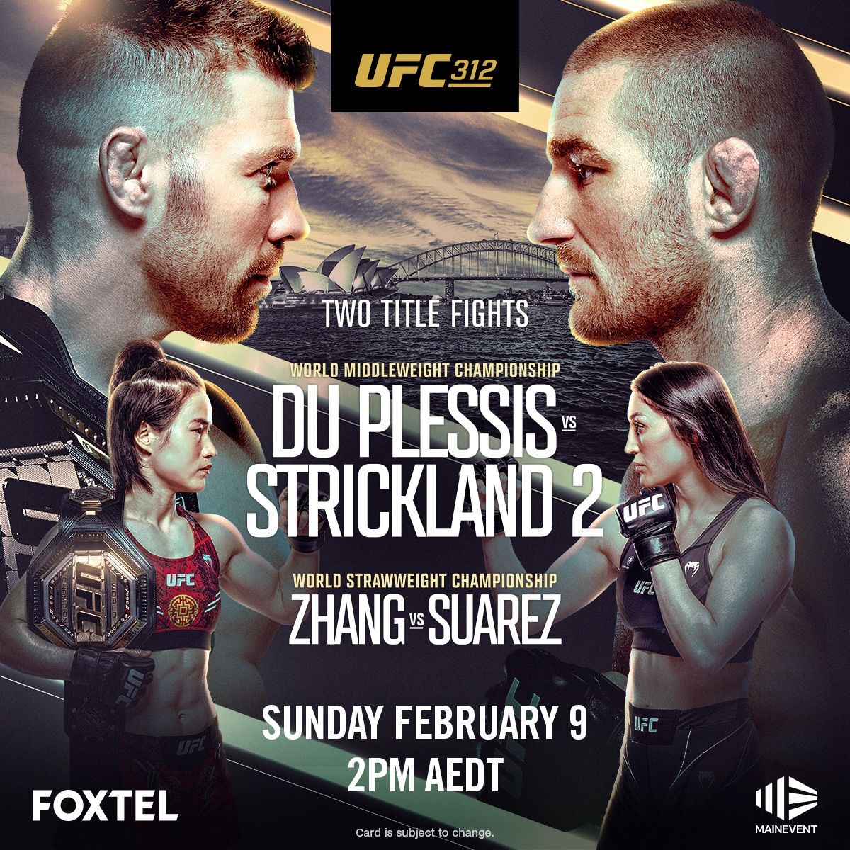 UFC 312 Du Plessis Vs Strickland 