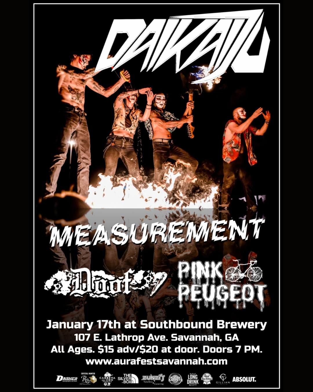 Daikaiju, Measurement, Pink Peugeot, Doof at Southbound Brewery