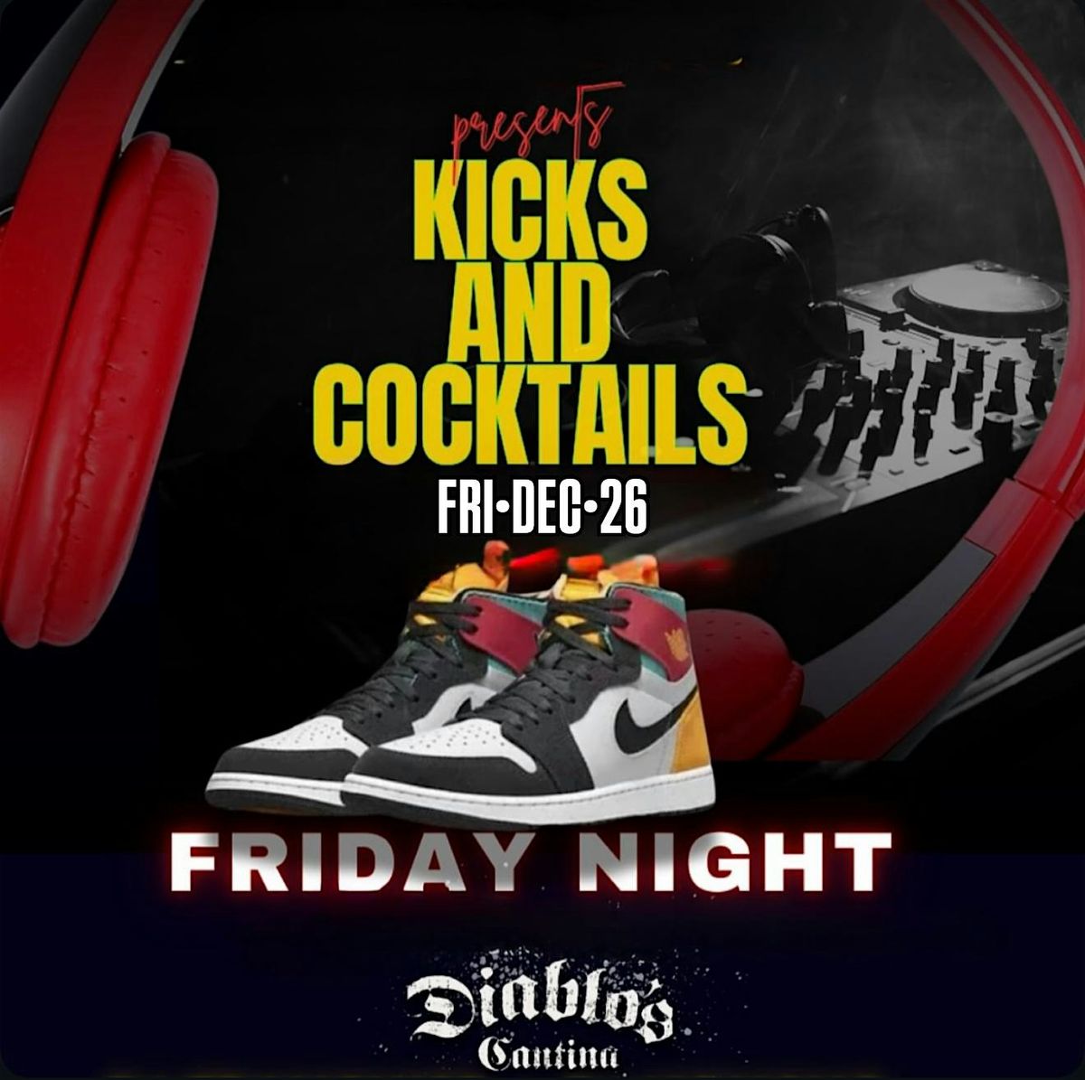 Cliff and Cle Kicks & Cocktails (Ugly Sweater)