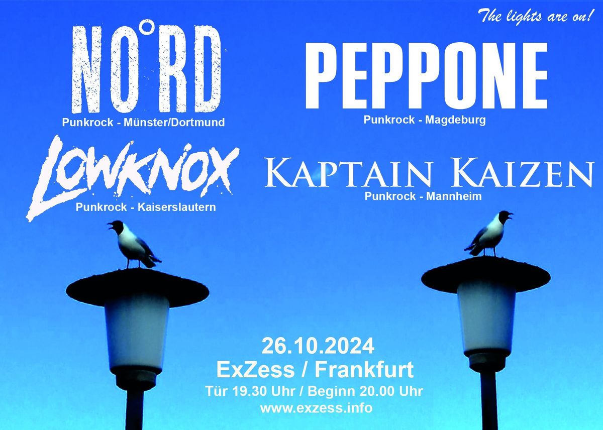 NO\u00b0RD + PEPPONE + LOWKNOX + KAPTAIN KAIZEN @ ExZess Frankfurt