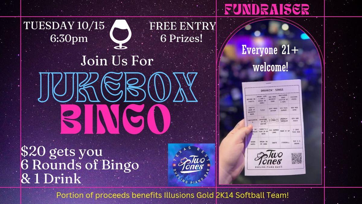 WGNO JUKEBOX BINGO NIGHT at Two Tones Dueling Piano Bar 