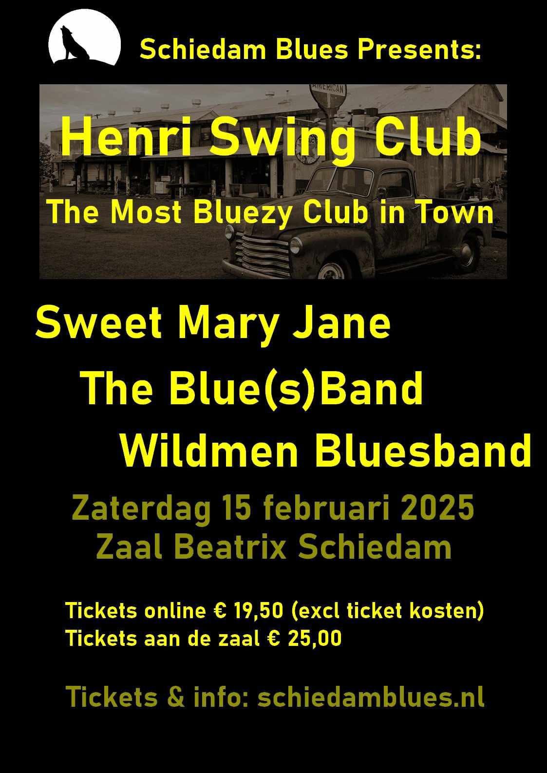 Wildmen Bluesband op de Henri Swing Club in Schiedam