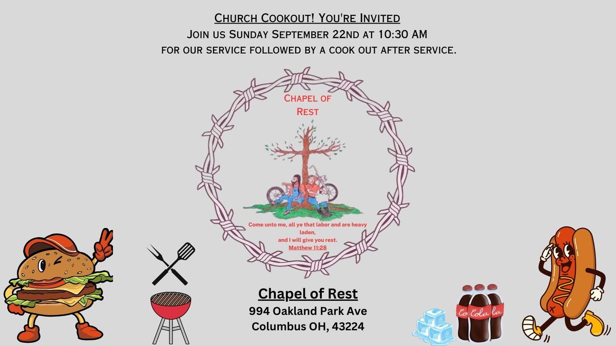 You're invited - Church service & cookout