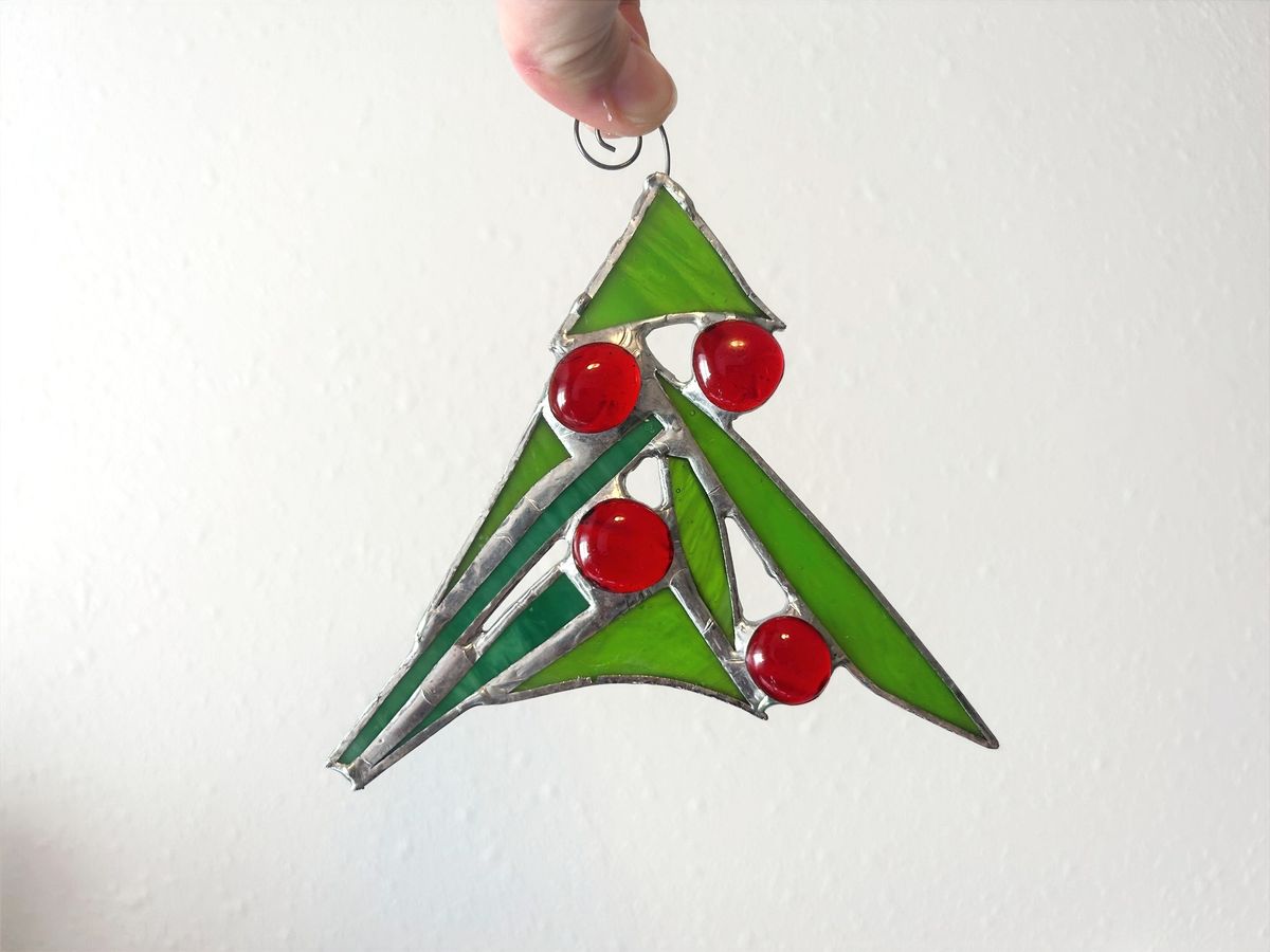 Stained Glass Scrappy Tree Ornament with Morgan's Stained Glass