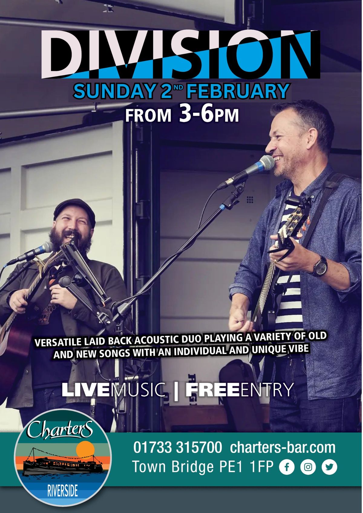 DIVISION - Live Music & Free Entry @Charters