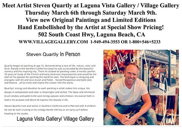 Artist Steven Quartly at Laguna Vista Gallery \/ Village Gallery