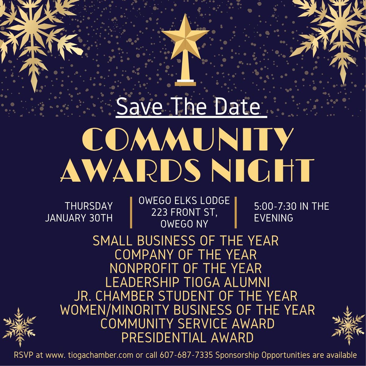 2025 Community Awards Night - Tioga County Chamber 