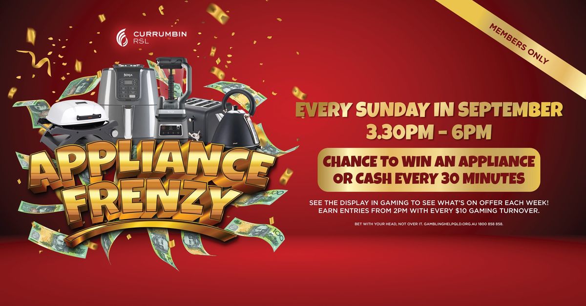 Sunday Appliance Frenzy Promotion