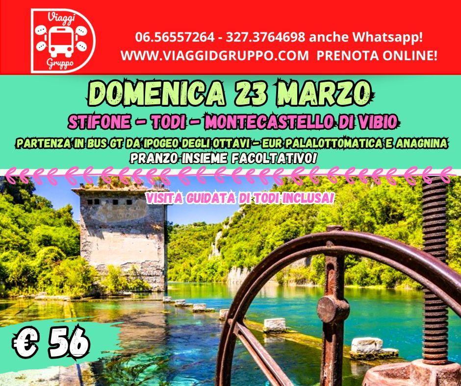 MINI TOUR TRA STIFONE il borgo sull'acqua, TODI & MONTE CASTELLO DI VIBIO!