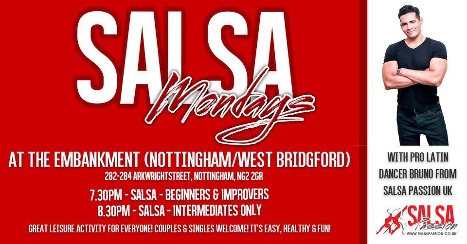 NEW Salsa Mondays at The Embankment in Nottingham (West Bridgford) from 7.30pm