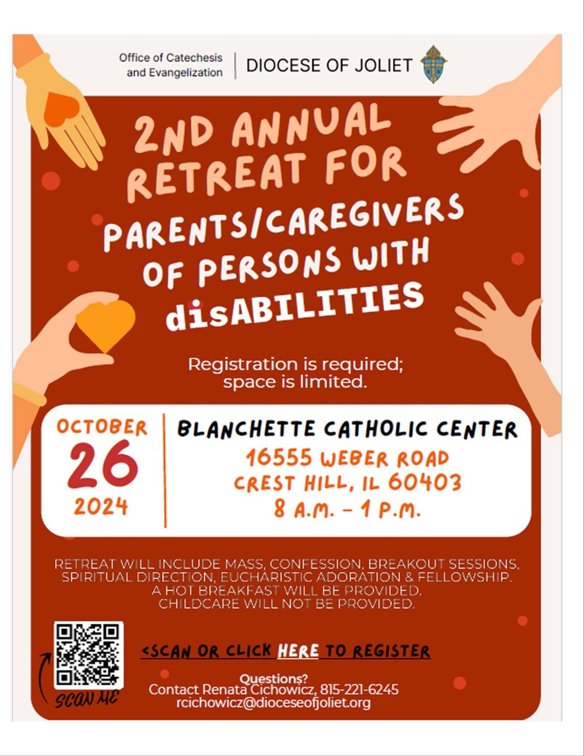 The Diocese of Joliet 2nd Annual Retreat for Parent\/Caregivers of persons with disABILITIES