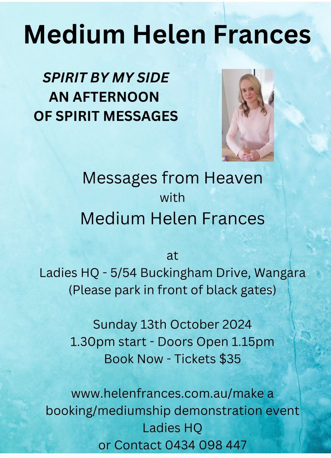 Afternoon with Spirit - 13th October 2024