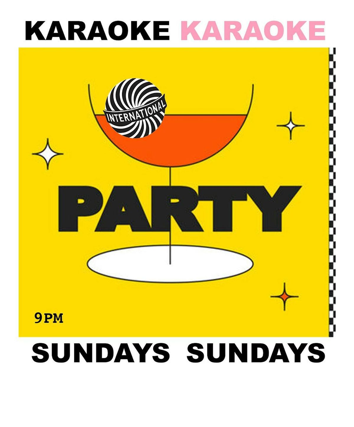 Karaoke every Sunday at International 9pm