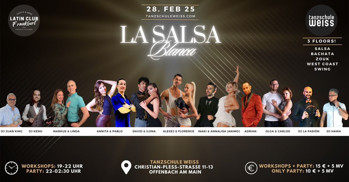 \u25d0  LA SALSA BLANCA \u25d1 3 Floors!