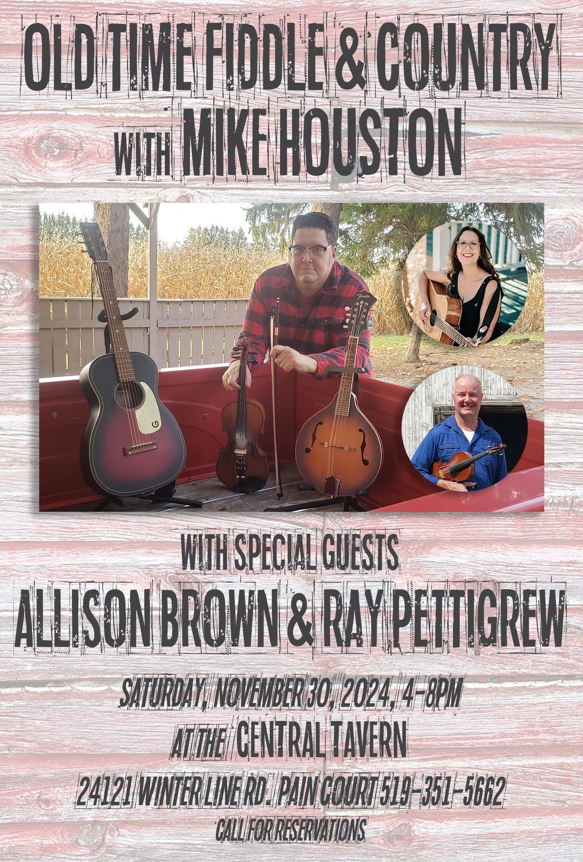 Old Time Fiddle and Country with Mike Houston, Allison Brown and Ray Pettigrew 