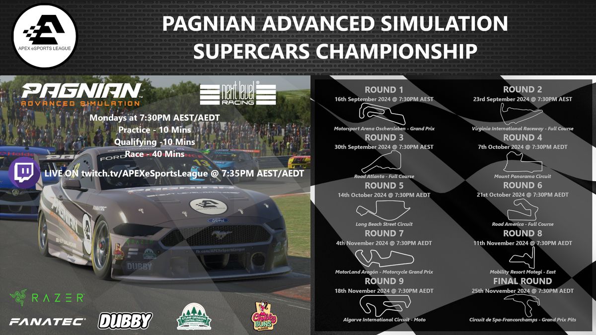 R6 - Pagnian Advanced Simulation - Supercars Championship - iRacing