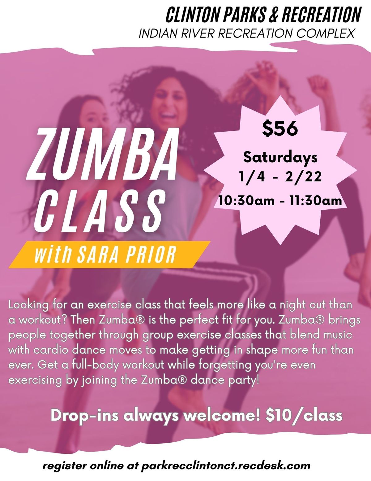 Zumba Classes with Sara Prior