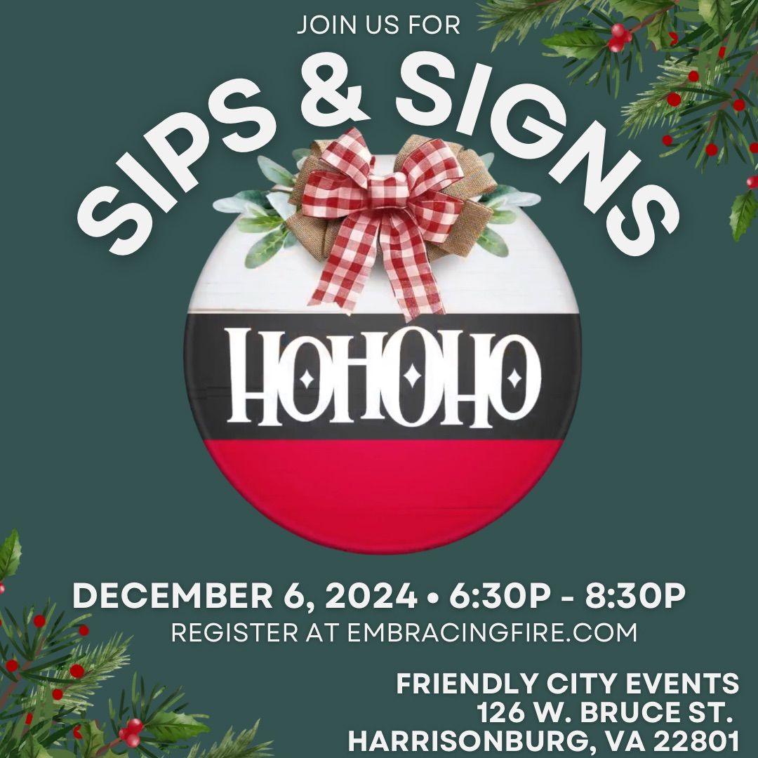 Winter Holiday Sips & Signs 