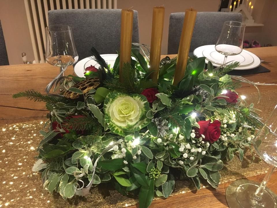 Christmas Wreath and Table Centre Evening