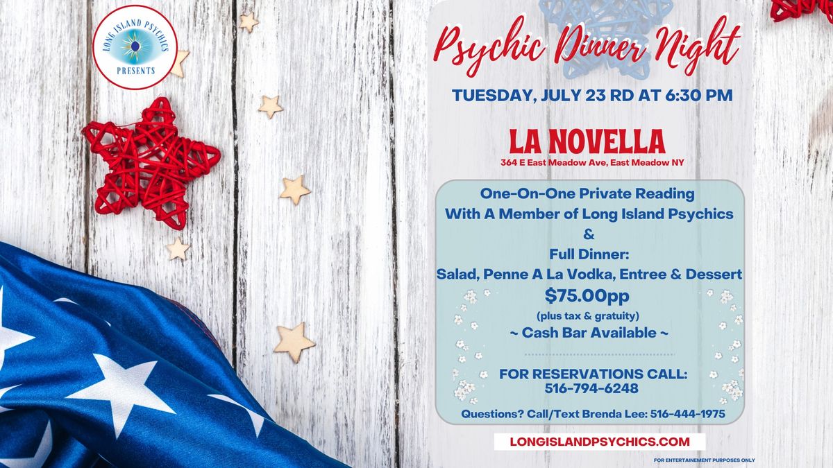 Psychic Dinner Night at La Novella in East Meadow, NY