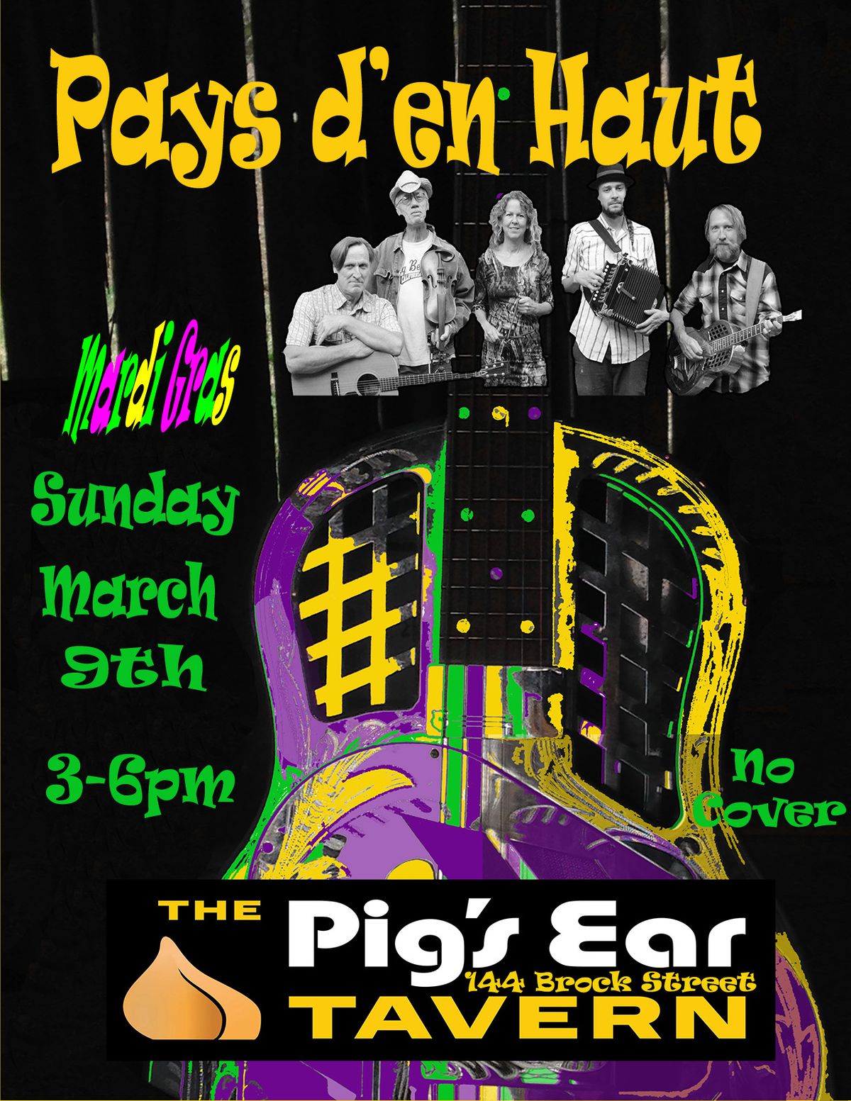 Pays d'en Haut - Mardi Gras - Piggy Style - March 9th 3-6pm