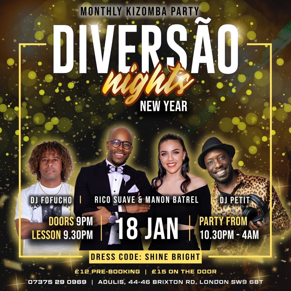 Divers\u00e3o Kizomba Monthly Party\ud83c\udf87 New Year-More Party\ud83c\udf87 DJPetit X DJ Fofucho \ud83c\udf87\ud83d\udd25