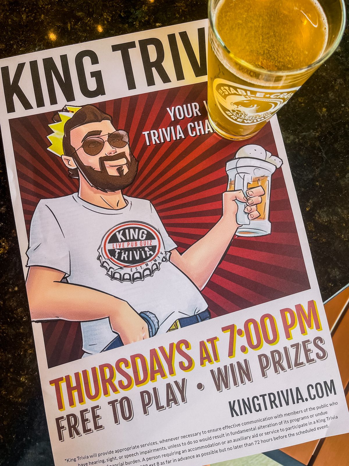 Thursday Trivia w\/ King Trivia Hosted by Quizmaster D 