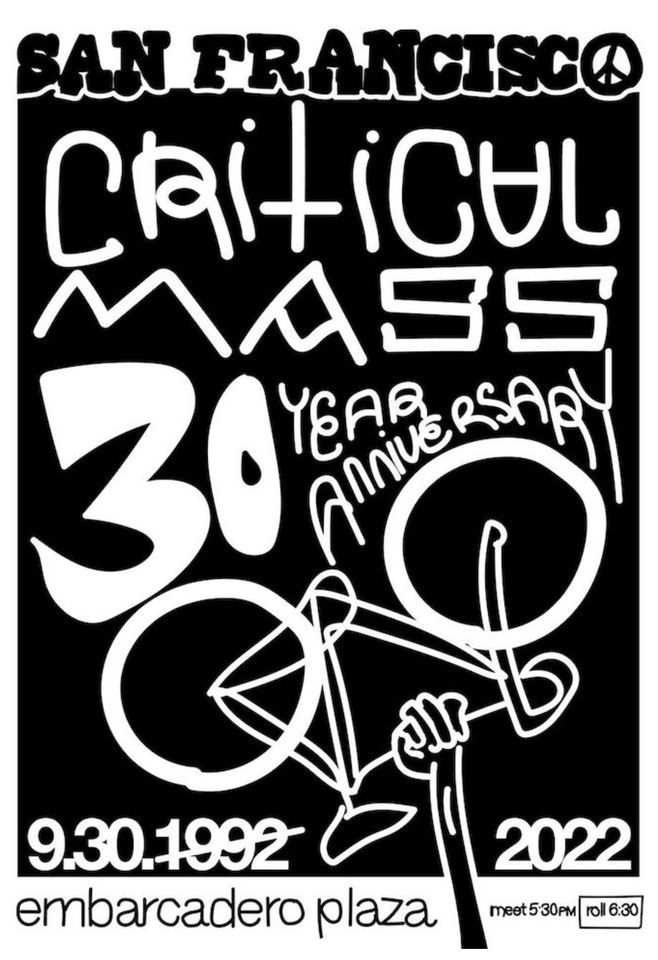  30th anniversary San Francisco Critical Mass bike ride