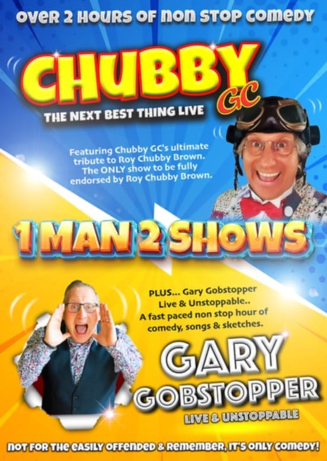 Comedy Night, Chubby Brown + Garry Gobstopper