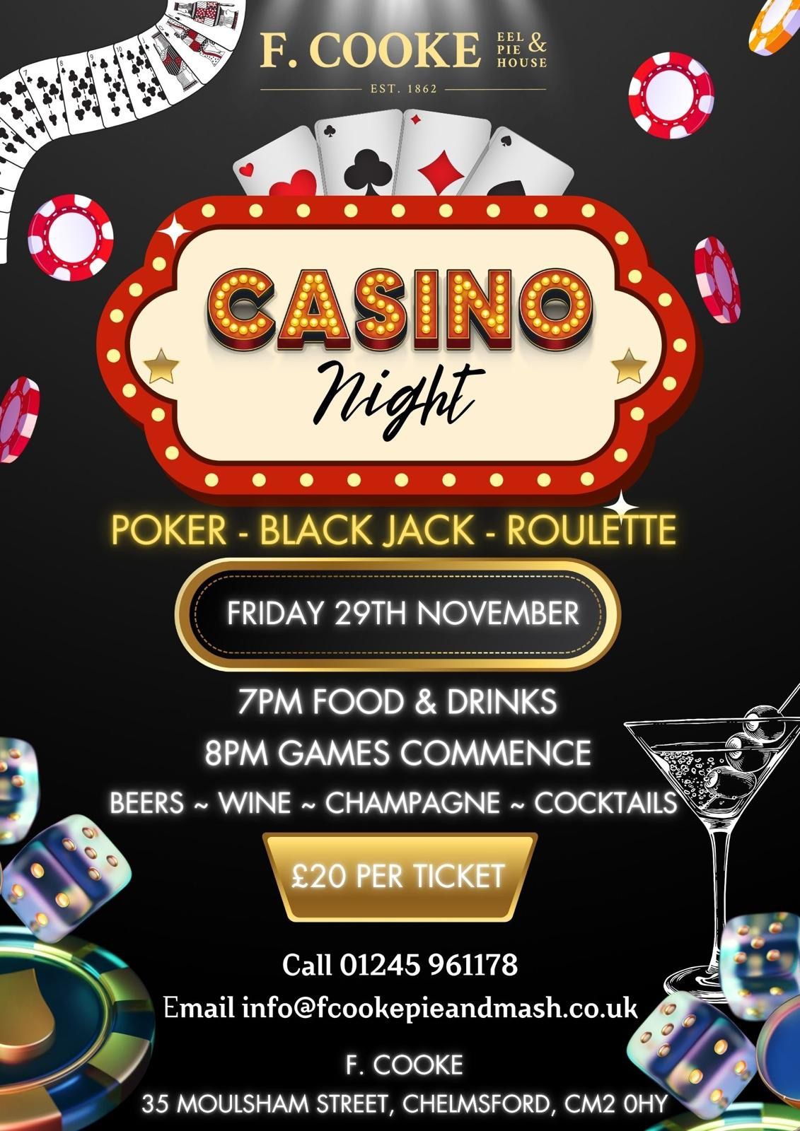 Cookes casino night