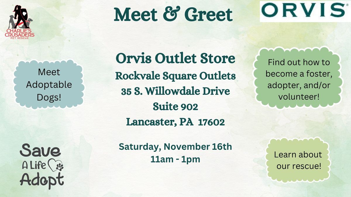 Meet & Greet @ Orvis Outlet Store