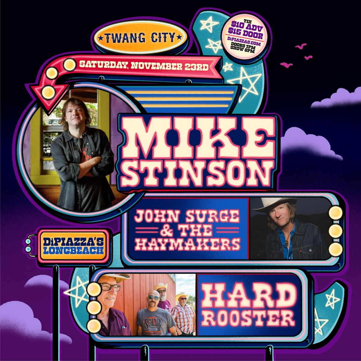 TWANG CITY - Mike Stinson \/ John Surge & the Haymakers \/ Hard Rooster