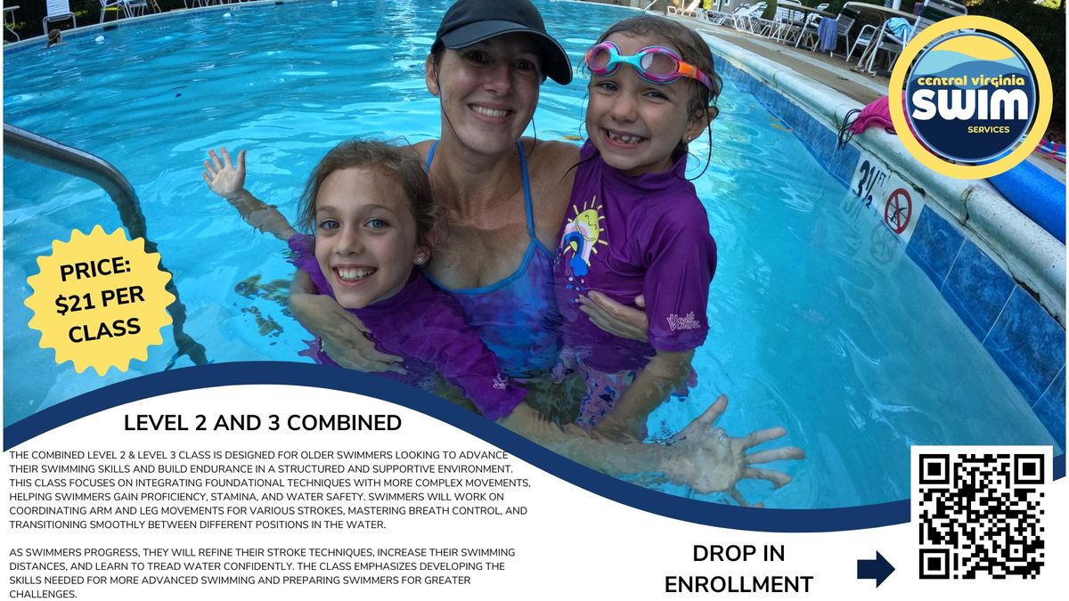 Level 2 and 3 Combined Swim Class