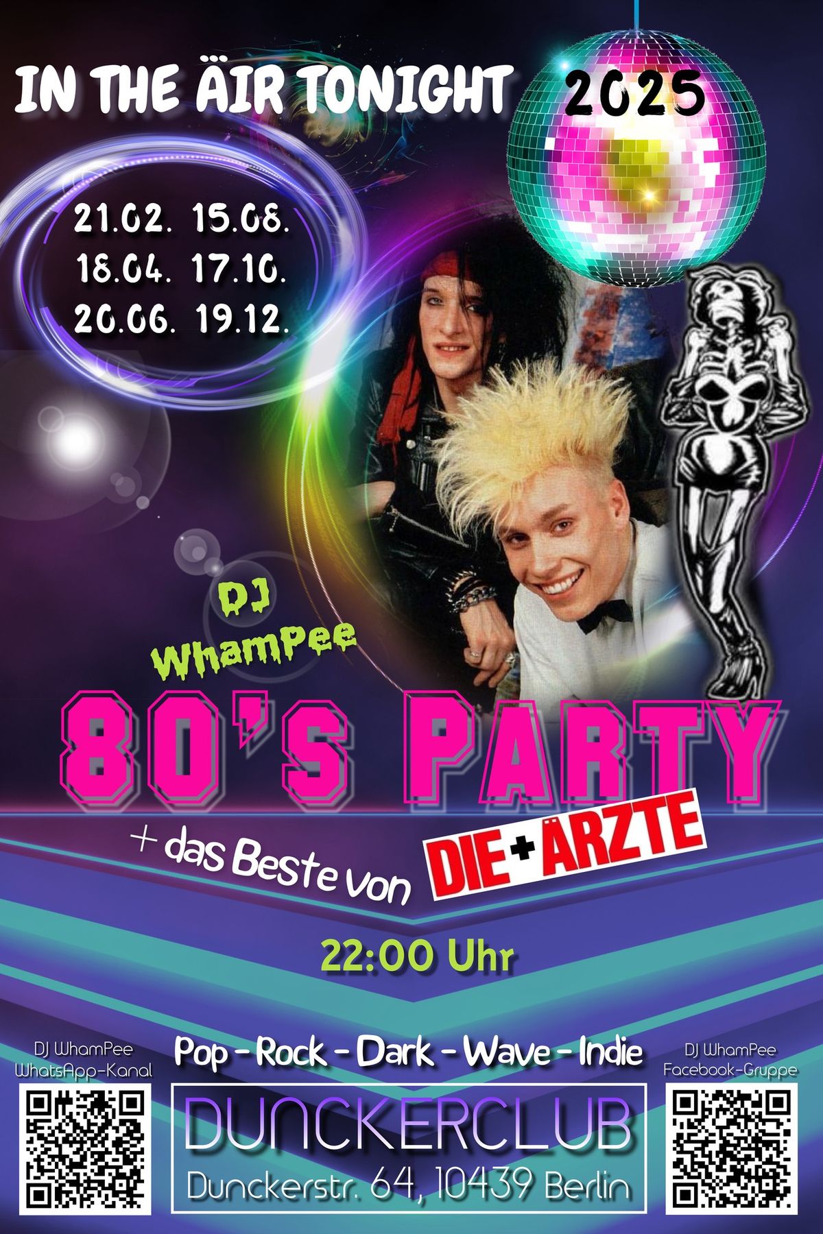 21.02.25 - DJ WhamPee: "IN THE \u00c4IR TONIGHT" (80's & DIE+\u00c4RZTE)