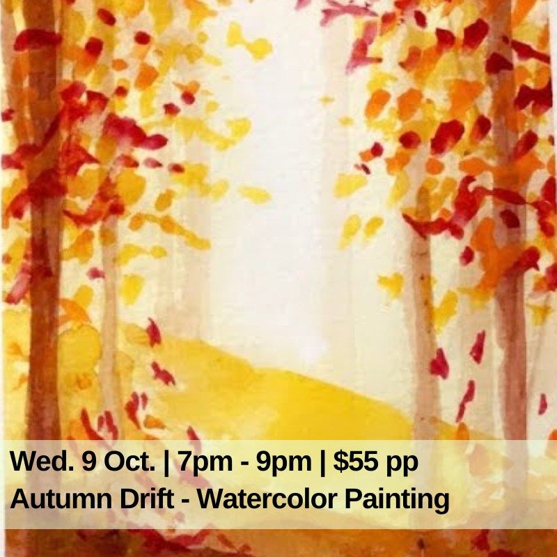 Autumn Drift - Watercolor Painting