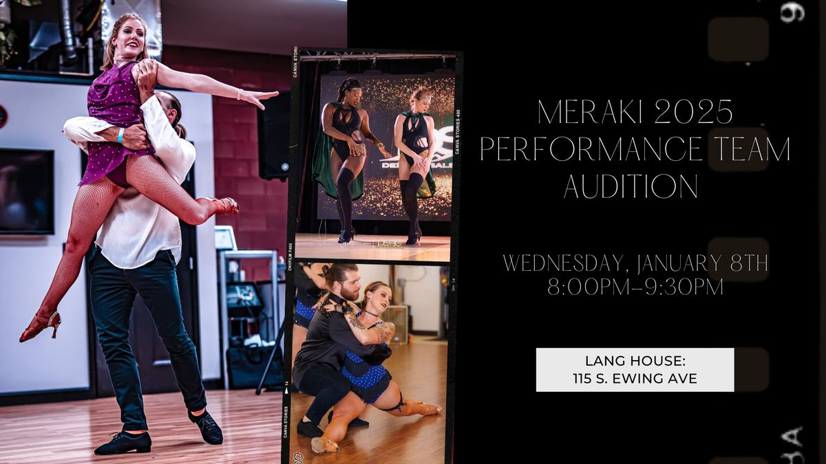 Meraki Dance Company 2025 Performance Team Auditions