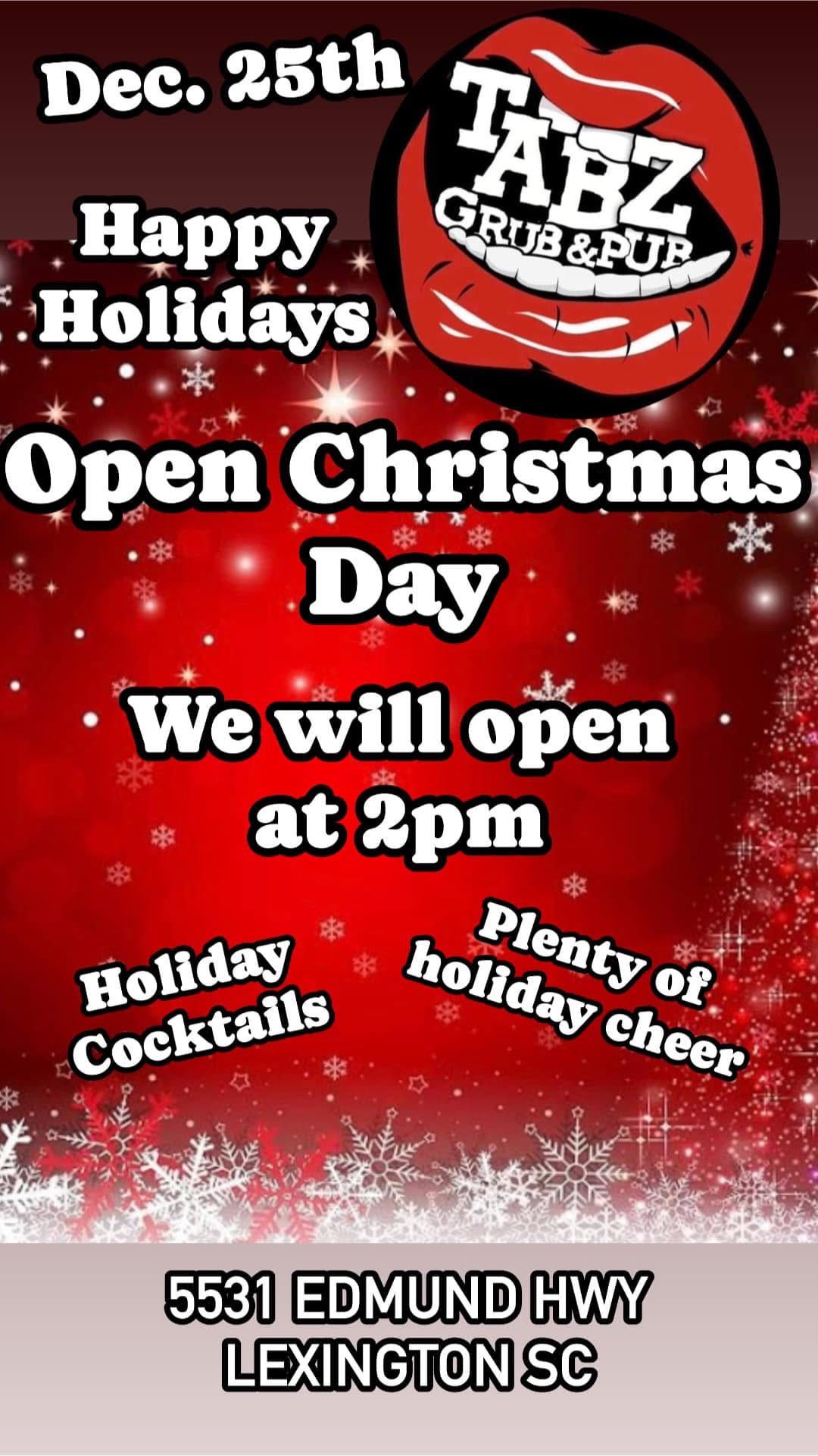 Open Christmas Day 