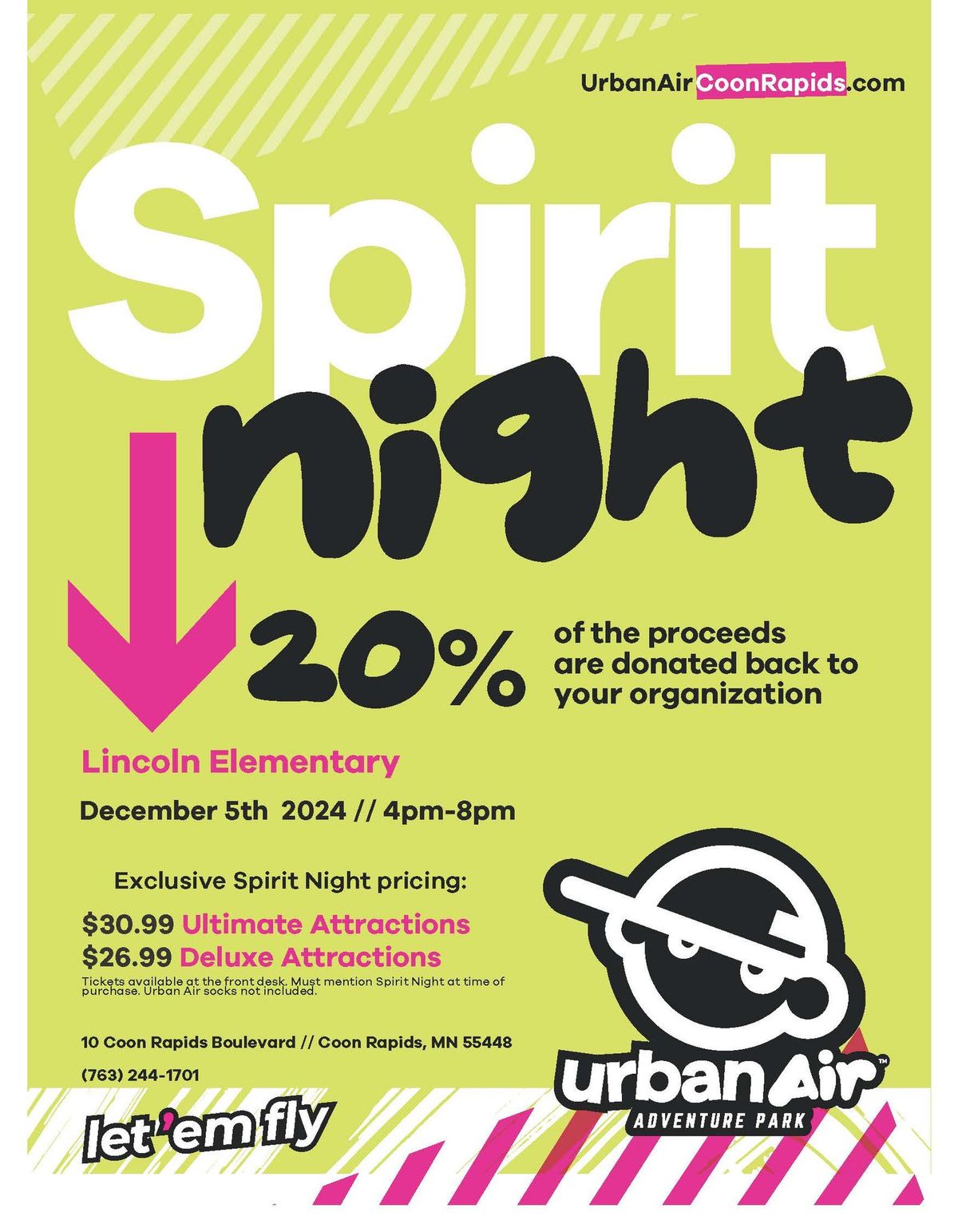 Lions Night Out - Spirit Night at Urban Air