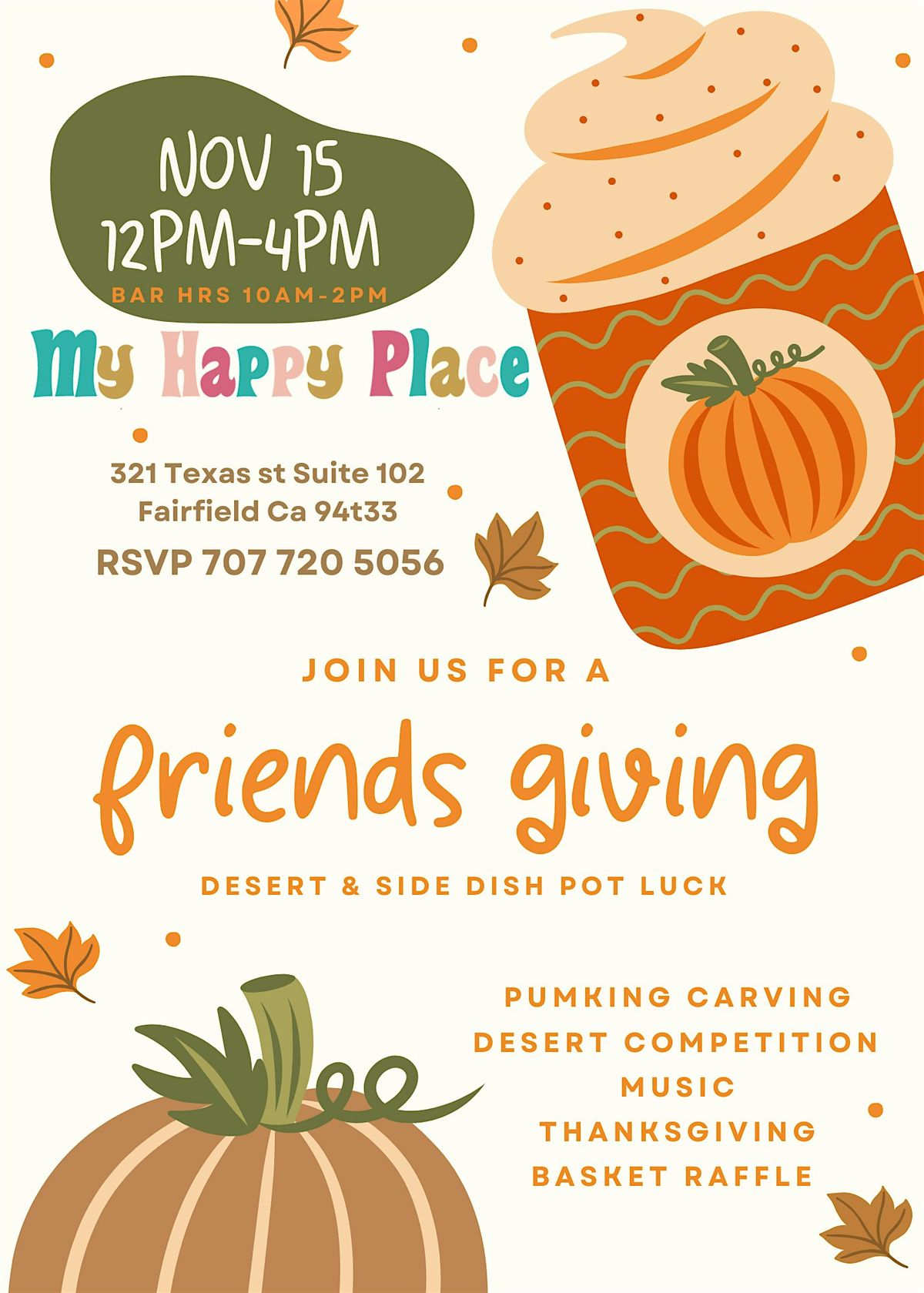 Friends giving Pot Luck