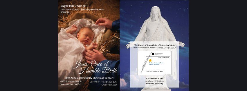 "Jesus, Once of Humble Birth" FREE Community Christmas Concert