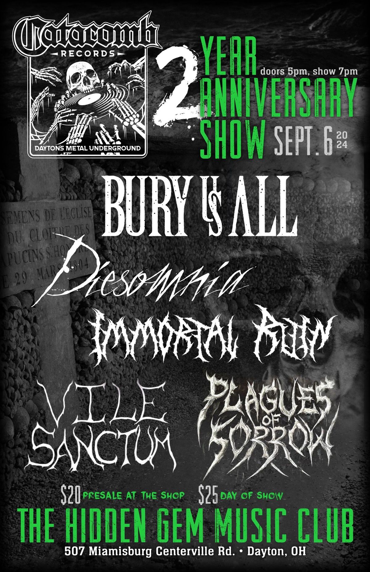 Catacomb Records 2nd Anniversary Metal Showcase