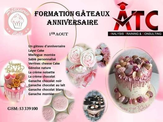 Formation Gateau Anniversaire Analysis Training Consulting Sousse 1 August 21