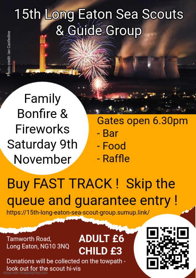 15th Long Eaton Sea Scouts - Family Bonfire & Fireworks