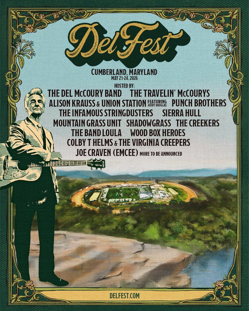 Delfest: The Del McCoury Band  The Travelin' McCourys  Punch Brothers & The Infamous Stringdusters - 4 Day Pass