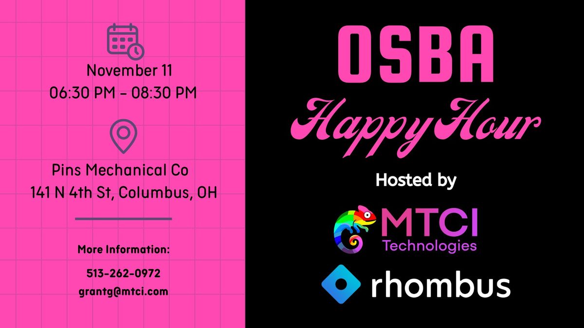 OSBA Happy Hour with MTCI & Rhombus