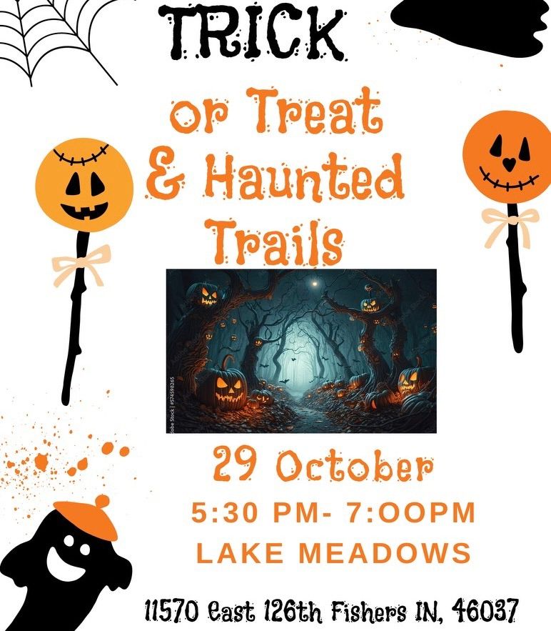 Trick-or-treat and haunted trail event